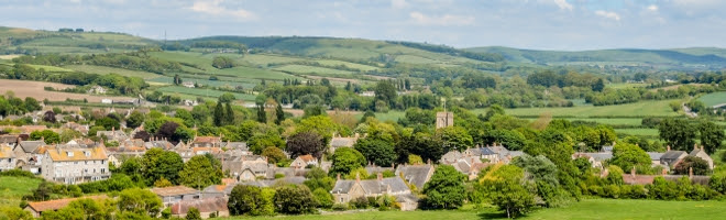 Sweeping Village Landscape